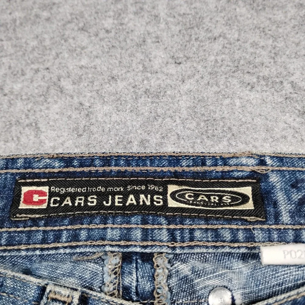 Vintage Cars Jeans Mens 32x33 Blue Medium Wash Utility Double Knee Straight Leg
